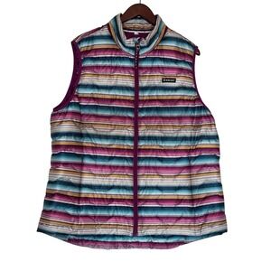 Ariat Ideal Down Puffer Vest Colorful Stripe Size XXL